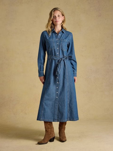 Joules Denim Western Shirt Dress