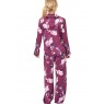 Print Satin Pyjama Set Carmine Floral