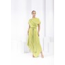 Kevan Jon Satin Crepe Mila Pleat Dress
