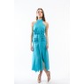 Kevan Jon Satin Crepe Eloise Halter Dress