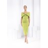 Kevan Jon Satin Crepe Eloise Halter Dress