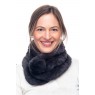 Placida-Faux Fur Scarf with Large Pom Pom
