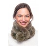 Placida-Faux Fur Scarf with Large Pom Pom