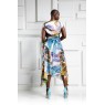 Kevan Jon Didi Drape Dress Lily Satin