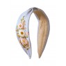 Powder Perfect Posie Enbroidered Headband Powder Blue
