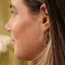 POM Silver Plated Hammered C-Hoop Earrings