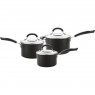 Circulon Total Hard Anodised Saucepan Set 3pce