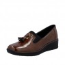 Rieker New York Tassle Low Wedge Heel Shoe