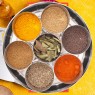 Indian Spice Tin-9 Spices with silk Wrap