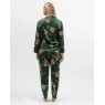 Cyberjammies Ember Sloth Print Dark Green L/Slv Pyjamas