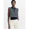 French Connection Kea Stripe Collared Vest